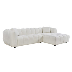 ΚΑΝΑΠΕΣ ΓΩΝΙΑ (ΔΕΞΙΑ) LYKKE ΕΚΡΟΥ ΥΦΑΣΜΑ 280x89-165(η γωνία)x70Υεκ