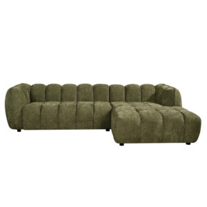 ΚΑΝΑΠΕΣ ΓΩΝΙΑ (ΔΕΞΙΑ) LYKKE ΠΡΑΣΙΝΟ ΥΦΑΣΜΑ 280x89-165(η γωνία)x70Υεκ