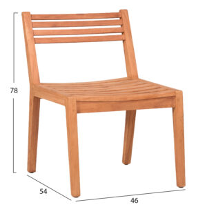 ΚΑΡΕΚΛΑ ΕΞΩΤ.ΧΩΡΟΥ PAVEL ΞΥΛΟ TEAK--ΦΥΣΙΚΟ ΧΡΩΜΑ 46x54x78Υεκ.