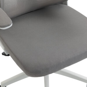 ΚΑΡΕΚΛΑ ΓΡΑΦΕΙΟΥ ΑΝΟΙΧΤΟ ΓΚΡΙ MESH--ΛΕΥΚΟ PP 52x50x122Υεκ.