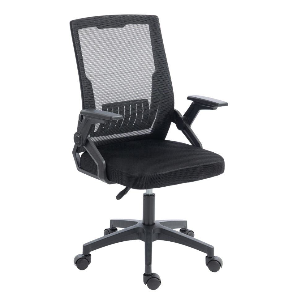 ΚΑΡΕΚΛΑ ΓΡΑΦΕΙΟΥ PP & MESH ΥΦΑΣΜΑ--ΜΑΥΡΟ 60x60x92-100Υεκ