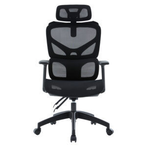 ΚΑΡΕΚΛΑ ΓΡΑΦΕΙΟΥ ΜΑΥΡO MESH & PP 68x68x120-130Υεκ