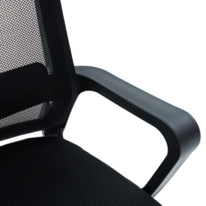 ΚΑΡΕΚΛΑ ΓΡΑΦΕΙΟΥ ΜΑΥΡO MESH & PP 61x62x123Υεκ