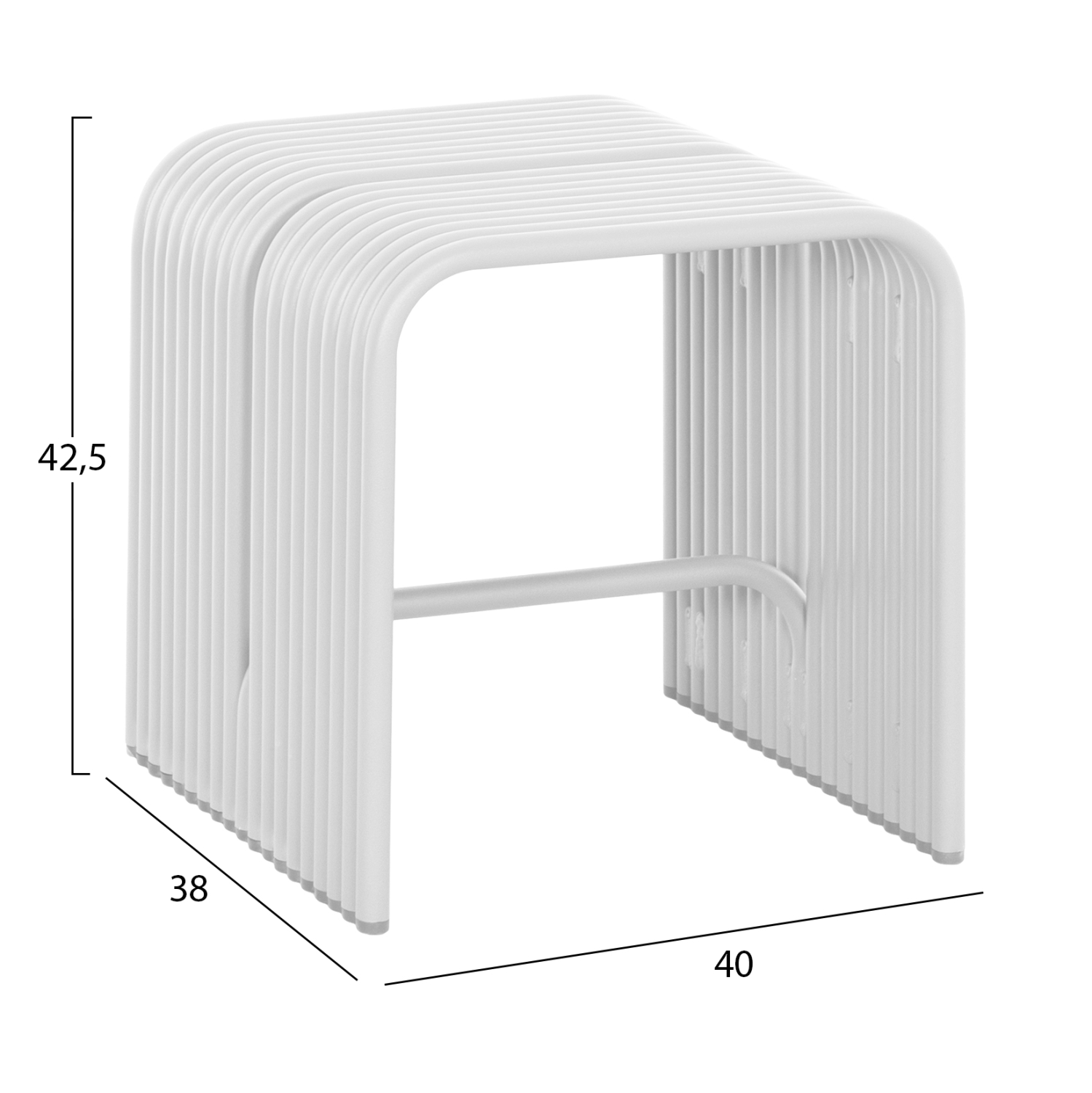 ΣΚΑΜΠΟ ΣΕΙΡΑ INTREPID ΑΛΟΥΜΙΝΙΟ ΣΕ ΛΕΥΚΟ 40x38x42,5Yεκ.