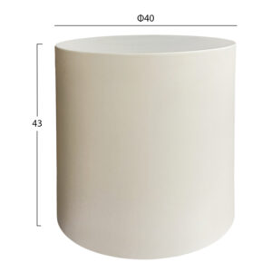 ΤΡΑΠΕΖΙ ΒΟΗΘΗΤΙΚΟ ΣΤΡΟΓΓΥΛΟ ΜΠΕΖ FIBER CEMENT Φ40x43Υεκ.