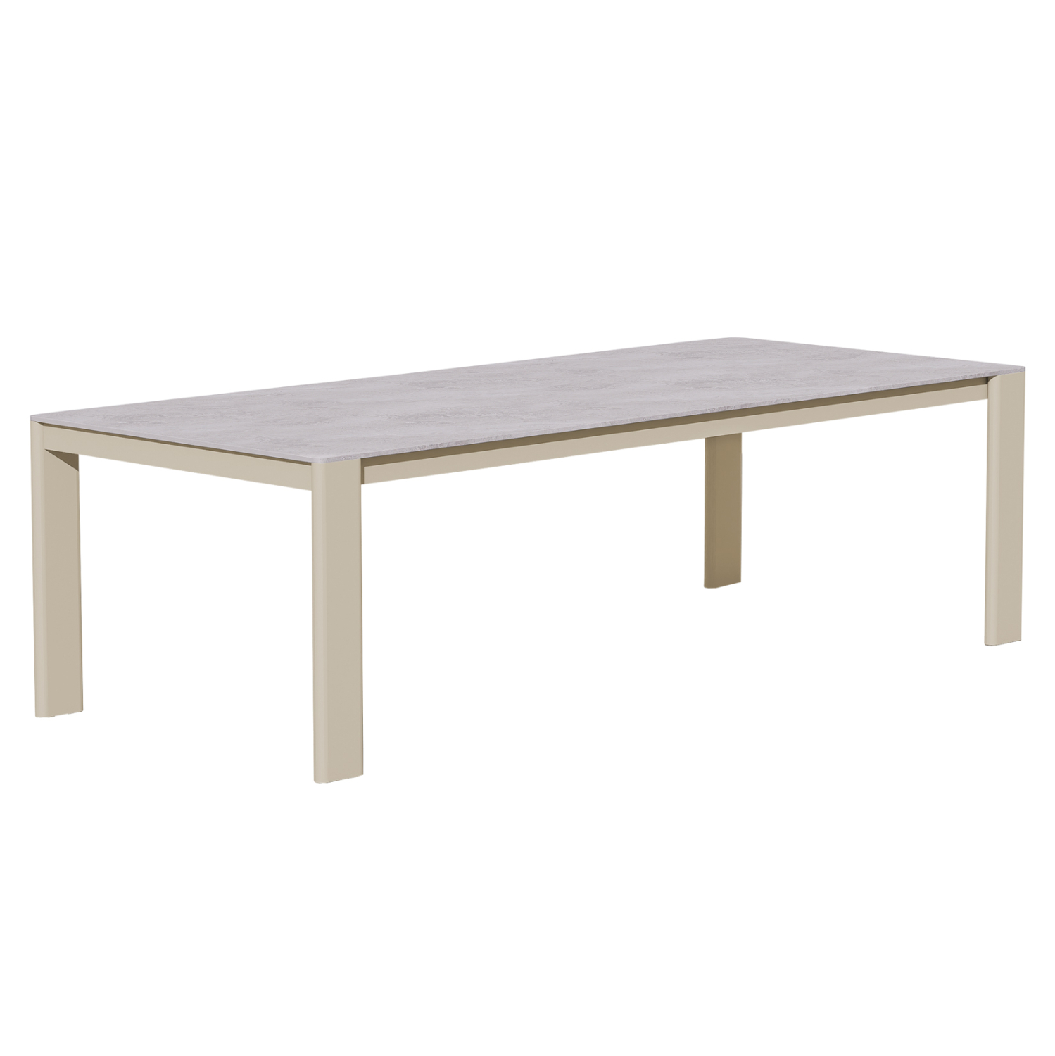 ΤΡΑΠΕΖΙ ΤΡΑΠΕΖΑΡΙΑΣ PUNDER ΚΡΕΜ ΑΛΟΥΜΙΝΙΟ--SINTERED STONE TOP 220x100x75Υεκ