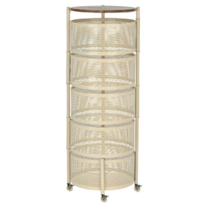 ΤΡΟΛΕΪ ΑΠΟΘΗΚΕΥΣΗΣ ALLURE ΜΕΤΑΛΛΙΚΟ ΜΕ 5 ΣΥΡΤΑΡΙΑ IVORY