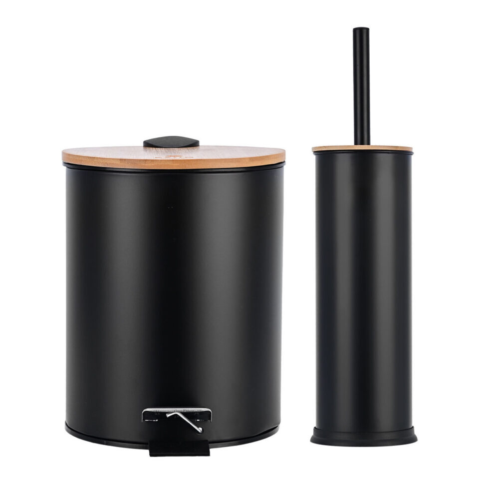 ΣΕΤ ΠΙΓΚΑΛ & ΧΑΡΤΟΔΟΧΕΙΟ 7lt BAMBOO ESSENTIALS ΜΑΥΡΟ