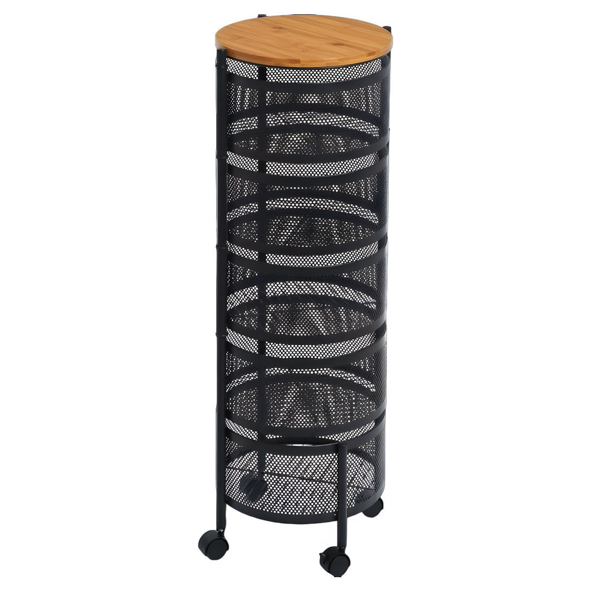 ΤΡΟΛΕΪ ΑΠΟΘΗΚΕΥΣΗΣ BAMBOO ESSENTIALS ΜΕΤΑΛΛΙΚΟ ΜΕ 5 ΣΥΡΤΑΡΙΑ ΜΑΥΡΟ