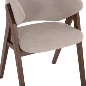 ΚΑΡΕΚΛΑ RUBBERWOOD ΣΕ ΜΑΥΡΟ ΧΡΩΜΑ-ΓΚΡΙ ΥΦΑΣΜΑ 55,5x60x85Yεκ.