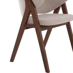 ΚΑΡΕΚΛΑ RUBBERWOOD ΣΕ ΜΑΥΡΟ ΧΡΩΜΑ-ΓΚΡΙ ΥΦΑΣΜΑ 55,5x60x85Yεκ.