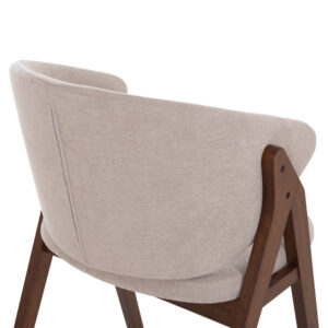 ΚΑΡΕΚΛΑ RUBBERWOOD ΣΕ ΜΑΥΡΟ ΧΡΩΜΑ-ΓΚΡΙ ΥΦΑΣΜΑ 55,5x60x85Yεκ.