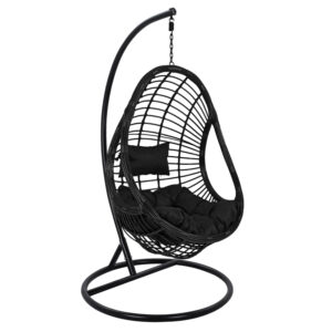 ΚΡΕΜΑΣΤΗ ΠΟΛΥΘΡΟΝΑ ΦΩΛΙΑ ΜΕ ΜΑΥΡΟ WICKER & ΜΑΞΙΛΑΡΙΑ Φ105Χ195Υ εκ.