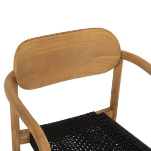 ΠΟΛΥΘΡΟΝΑ ΞΥΛΟ TEAK ΦΥΣΙΚΟ & ΜΑΥΡΟ ΣΧΟΙΝΙ 55x54x80Υ εκ.