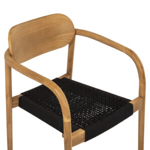 ΠΟΛΥΘΡΟΝΑ ΞΥΛΟ TEAK ΦΥΣΙΚΟ & ΜΑΥΡΟ ΣΧΟΙΝΙ 55x54x80Υ εκ.