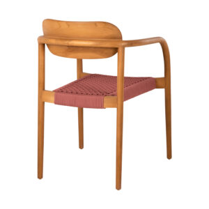 ΠΟΛΥΘΡΟΝΑ ΞΥΛΟ TEAK ΦΥΣΙΚΟ & ΡΟΖ ΣΧΟΙΝΙ 55x54x80Yεκ.