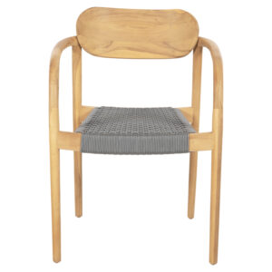 ΠΟΛΥΘΡΟΝΑ ΞΥΛΟ TEAK ΦΥΣΙΚΟ & ΓΚΡΙ ΣΧΟΙΝΙ 55x54x80Yεκ.