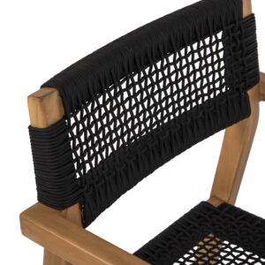 ΠΟΛΥΘΡΟΝΑ ΞΥΛΟ TEAK ΦΥΣΙΚΟ & ΜΑΥΡΟ ΣΧΟΙΝΙ 59x54x83Y εκ.