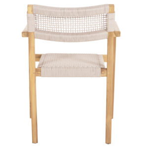 ΠΟΛΥΘΡΟΝΑ ΞΥΛΟ TEAK ΦΥΣΙΚΟ & ΜΠΕΖ ΣΧΟΙΝΙ 58x61x81Yεκ.