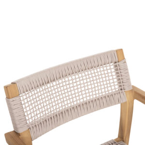 ΠΟΛΥΘΡΟΝΑ ΞΥΛΟ TEAK ΦΥΣΙΚΟ & ΜΠΕΖ ΣΧΟΙΝΙ 58x61x81Yεκ.