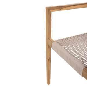 ΠΟΛΥΘΡΟΝΑ ΞΥΛΟ TEAK ΦΥΣΙΚΟ & ΜΠΕΖ ΣΧΟΙΝΙ 58x61x81Yεκ.