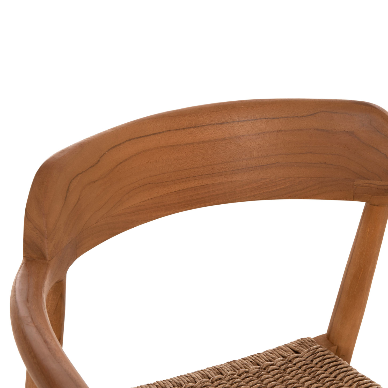 ΠΟΛΥΘΡΟΝΑ ΤΡΑΠΕΖΑΡΙΑΣ ROBBY ΞΥΛΟ TEAK & ΣΧΟΙΝΙ VIRO ΦΥΣΙΚΟ 55x50x71Υεκ.
