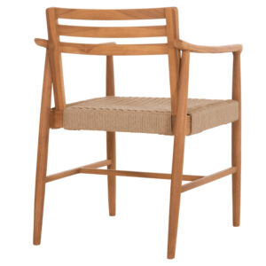 ΠΟΛΥΘΡΟΝΑ ΤΡΑΠΕΖΑΡΙΑΣ ROBIN ΞΥΛΟ TEAK & ΣΧΟΙΝΙ VIRO ΦΥΣΙΚΟ 53,5x60x78Υεκ