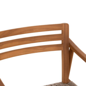 ΠΟΛΥΘΡΟΝΑ ΤΡΑΠΕΖΑΡΙΑΣ ROBIN ΞΥΛΟ TEAK & ΣΧΟΙΝΙ VIRO ΦΥΣΙΚΟ 53,5x60x78Υεκ