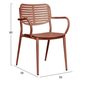 ΠΟΛΥΘΡΟΝΑ ΤΡΑΠΕΖΑΡΙΑΣ HILLIARD ΑΛΟΥΜΙΝΙΟ ΣΕ TERRACOTTA 56x58x80Υεκ