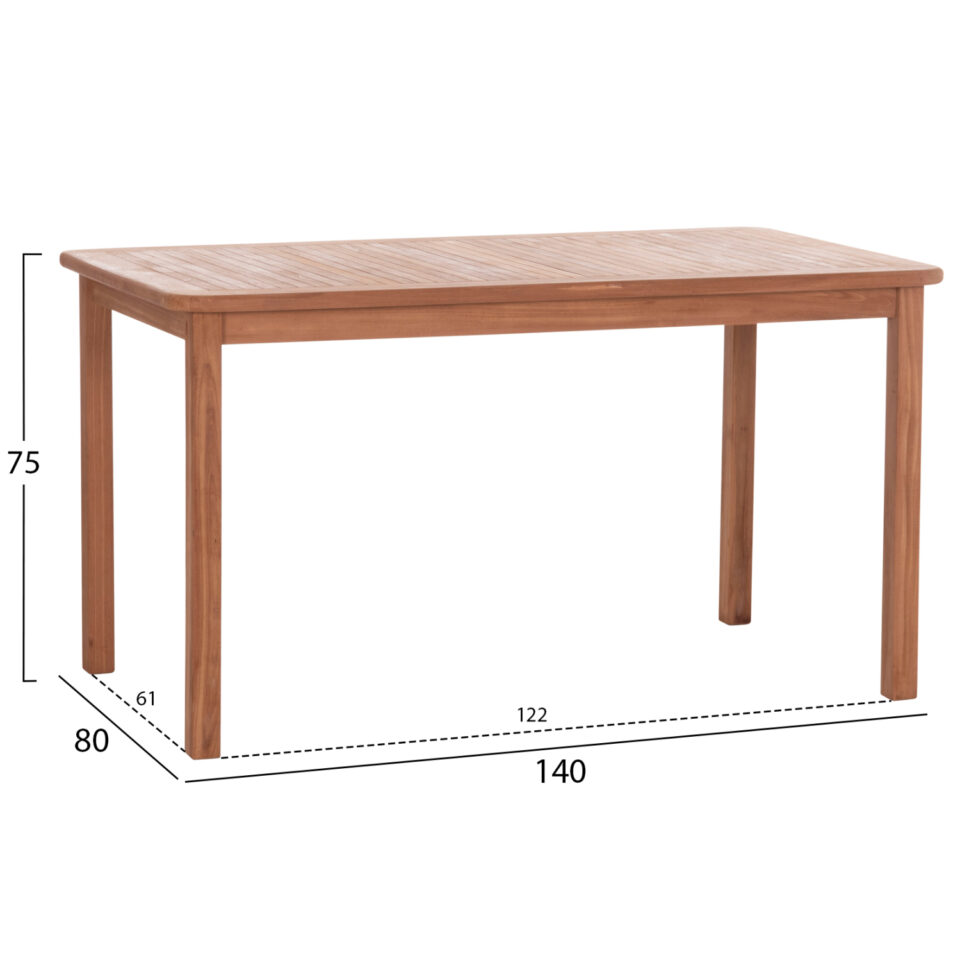 ΣΕΤ ΤΡΑΠΕΖΑΡΙΑΣ ΕΞ.ΧΩΡΟΥ 5ΤΜΧ ROBBIE ΗΜ10926 ΞΥΛΟ TEAK ΣΕ ΦΥΣΙΚΟ