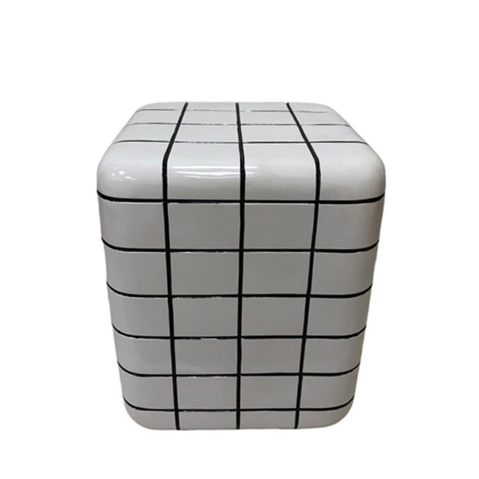 CUBIX SIDE TABLE ΛΕΥΚΟ 33.5x33.5x41cm