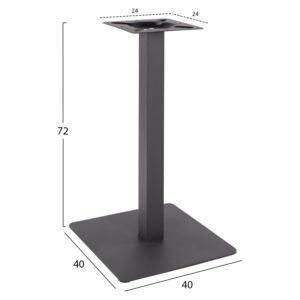 ΒΑΣΗ ΜΕΤΑΛΛΙΚΗ ΓΚΡΙ 40X40X72Υεκ.
