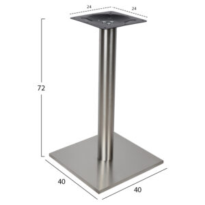ΒΑΣΗ ΤΡΑΠΕΖΙΟΥ INOX ΜΕ ΡΕΓΟΥΛΑΤΟΡΟΥΣ 40x40x72Y εκ.