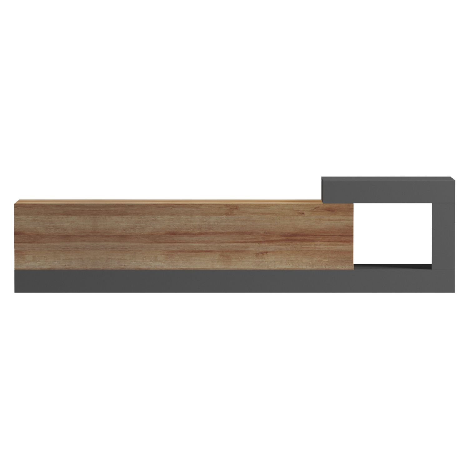 ΕΠΙΠΛΟ ΤΗΛΕΟΡΑΣΗΣ ΤΟΙΧΟΥ ΜΕΛΑΜΙΝΗ OAK/ΓΚΡΙ 150x29.6x38.6Υεκ.