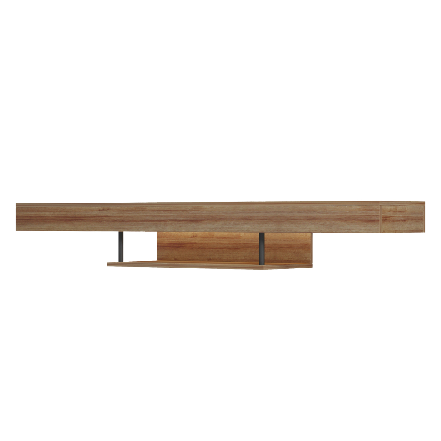 ΕΠΙΠΛΟ ΤΗΛΕΟΡΑΣΗΣ ΤΟΙΧΟΥ ME LED ΜΕΛΑΜΙΝΗ ΣΕ OAK 150x29,5x22Υεκ