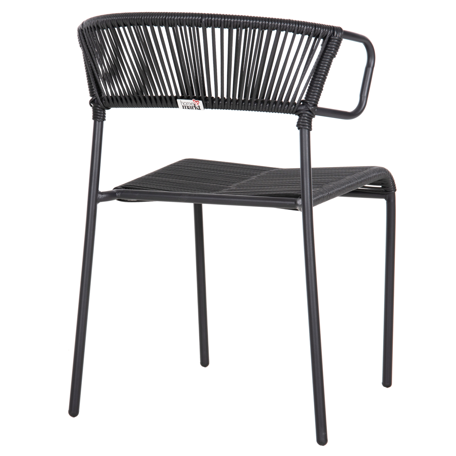 ΚΑΡΕΚΛΑ ΜΕΤΑΛΛO KAI ΣΥΝΘΕΤΙΚΟ RATTAN ΣΕ ΜΑΥΡΟ 54x62x80Υεκ