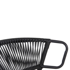 ΚΑΡΕΚΛΑ ΜΕΤΑΛΛO KAI ΣΥΝΘΕΤΙΚΟ RATTAN ΣΕ ΜΑΥΡΟ 54x62x80Υεκ