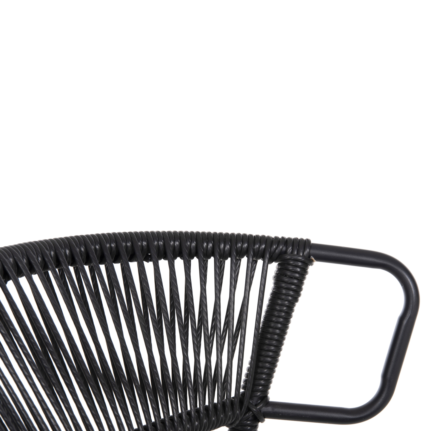 ΚΑΡΕΚΛΑ ΜΕΤΑΛΛO KAI ΣΥΝΘΕΤΙΚΟ RATTAN ΣΕ ΜΑΥΡΟ 54x62x80Υεκ
