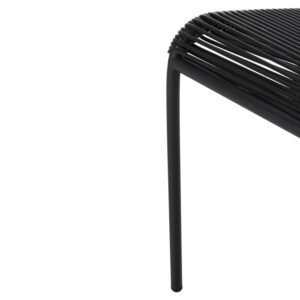 ΚΑΡΕΚΛΑ ΜΕΤΑΛΛO KAI ΣΥΝΘΕΤΙΚΟ RATTAN ΣΕ ΜΑΥΡΟ 54x62x80Υεκ