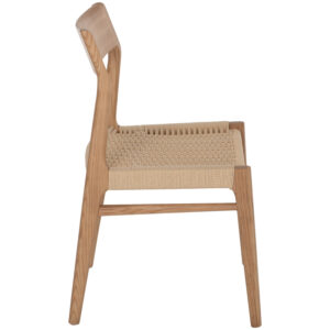 ΚΑΡΕΚΛΑ RUBBERWOOD ΜΕ ΚΑΘΙΣΜΑ ΣΧΟΙΝΙ- ΦΥΣΙΚΟ 47X52X80Υεκ.