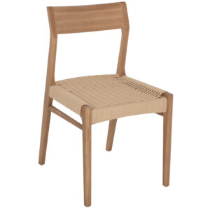 ΚΑΡΕΚΛΑ RUBBERWOOD ΜΕ ΚΑΘΙΣΜΑ ΣΧΟΙΝΙ- ΦΥΣΙΚΟ 47X52X80Υεκ.