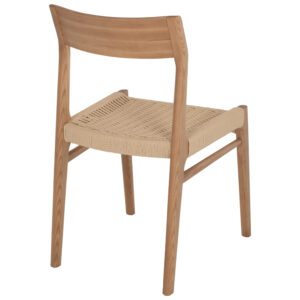 ΚΑΡΕΚΛΑ RUBBERWOOD ΜΕ ΚΑΘΙΣΜΑ ΣΧΟΙΝΙ- ΦΥΣΙΚΟ 47X52X80Υεκ.