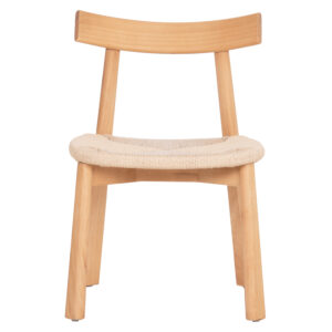 KΑΡΕΚΛΑ ΤΡΑΠΕΖΑΡΙΑΣ RUBBERWOOD & ΣΧΟΙΝΙ ΣΕ ΦΥΣΙΚΟ 51x55x74Υεκ
