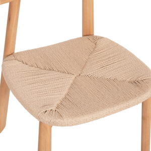 KΑΡΕΚΛΑ ΤΡΑΠΕΖΑΡΙΑΣ RUBBERWOOD & ΣΧΟΙΝΙ ΣΕ ΦΥΣΙΚΟ 51x55x74Υεκ