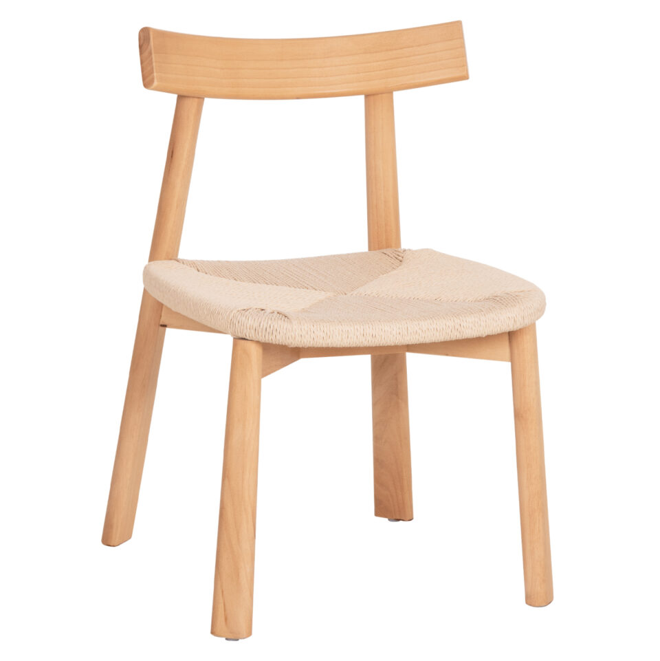 KΑΡΕΚΛΑ ΤΡΑΠΕΖΑΡΙΑΣ RUBBERWOOD & ΣΧΟΙΝΙ ΣΕ ΦΥΣΙΚΟ 51x55x74Υεκ