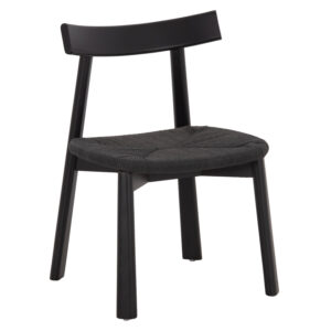 KΑΡΕΚΛΑ ΤΡΑΠΕΖΑΡΙΑΣ RUBBERWOOD & ΣΧΟΙΝΙ ΣΕ ΜΑΥΡΟ 51x55x74Υεκ