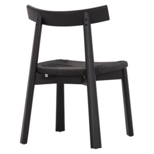 KΑΡΕΚΛΑ ΤΡΑΠΕΖΑΡΙΑΣ RUBBERWOOD & ΣΧΟΙΝΙ ΣΕ ΜΑΥΡΟ 51x55x74Υεκ