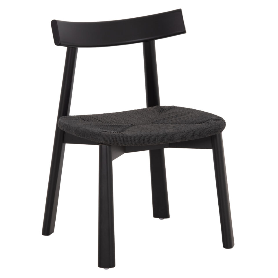 KΑΡΕΚΛΑ ΤΡΑΠΕΖΑΡΙΑΣ RUBBERWOOD & ΣΧΟΙΝΙ ΣΕ ΜΑΥΡΟ 51x55x74Υεκ
