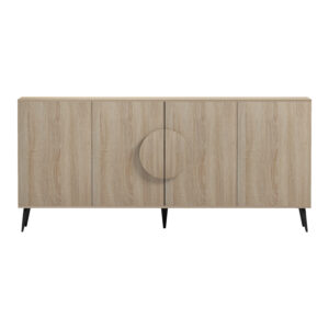 ΜΠΟΥΦΕΣ ΜΕΛΑΜΙΝΗ SONAMA-ΜΑΥΡΑ ΜΕΤΑΛ.ΠΟΔΙΑ 180x35.5x82Υεκ.