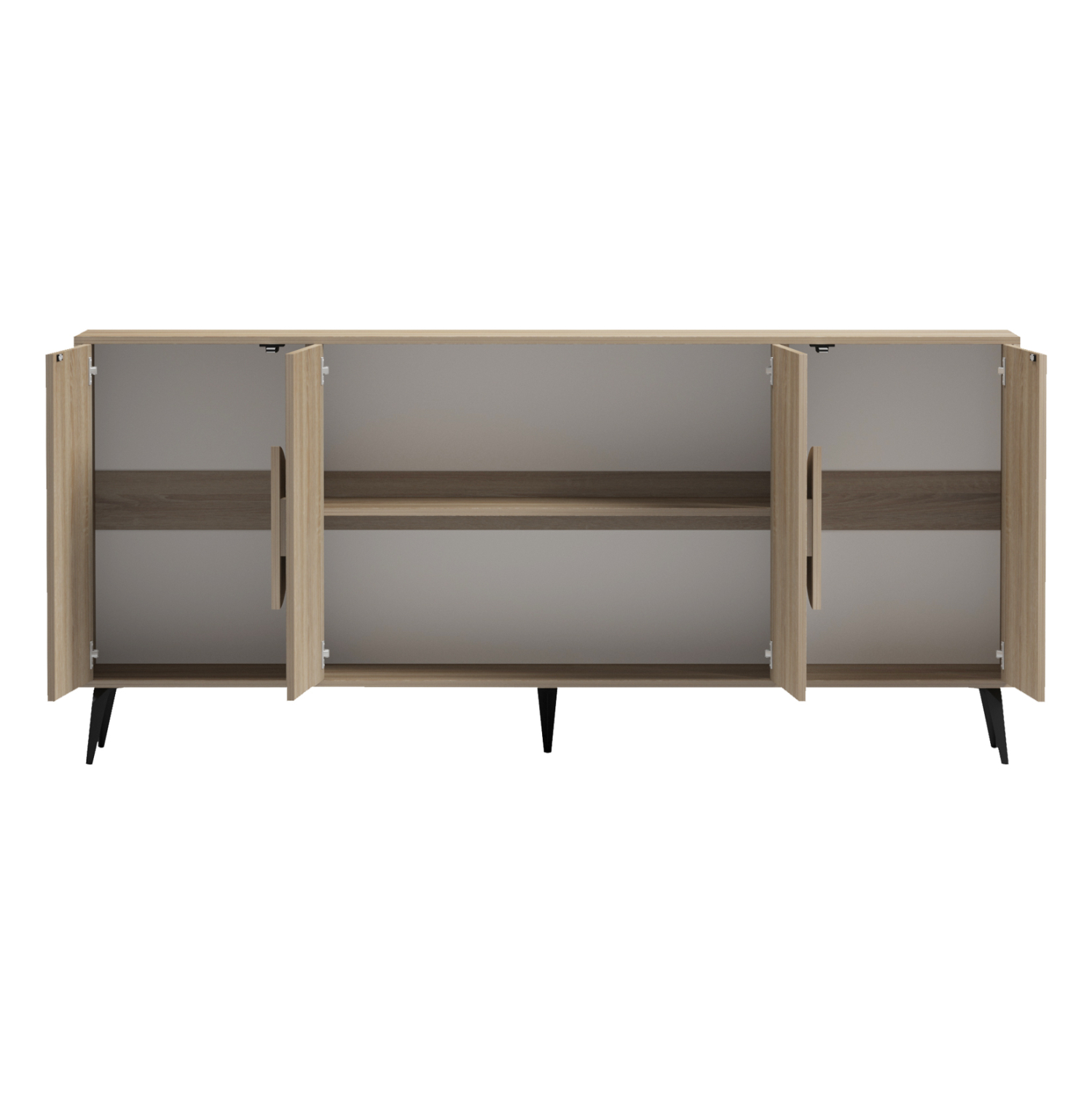 ΜΠΟΥΦΕΣ ΜΕΛΑΜΙΝΗ SONAMA-ΜΑΥΡΑ ΜΕΤΑΛ.ΠΟΔΙΑ 180x35.5x82Υεκ.